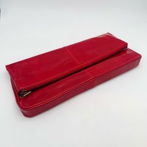 Red Leather Clutch